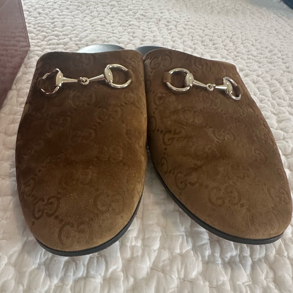 Gucci Annette Horsebit Suede Mule - Picture 5 of 6